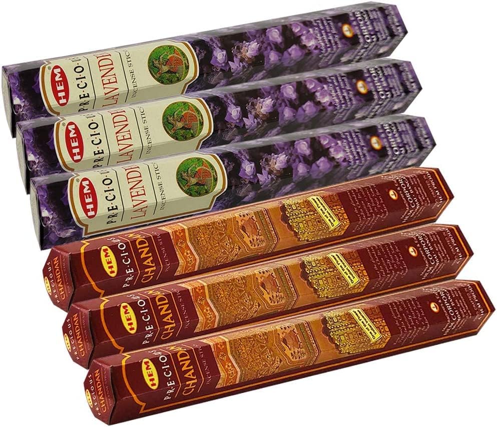 TRUMIRI Lavender and Sandalwood Incense Sticks With Holder Bundle