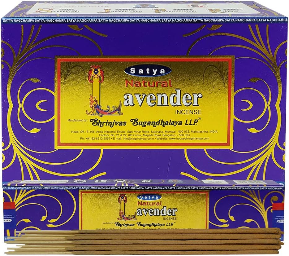 Natural Lavender Incense Sticks and Holder Bundle