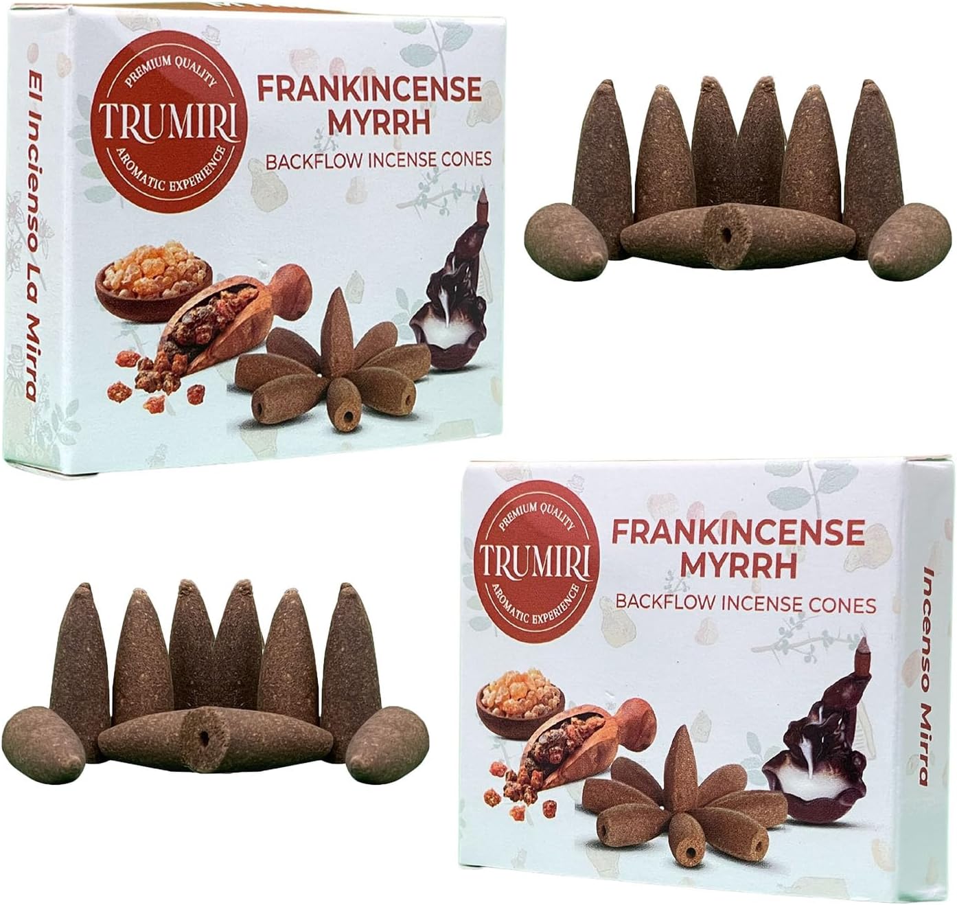 Frankincense Myrrh Backflow Incense - 20 Cones Dual Pack