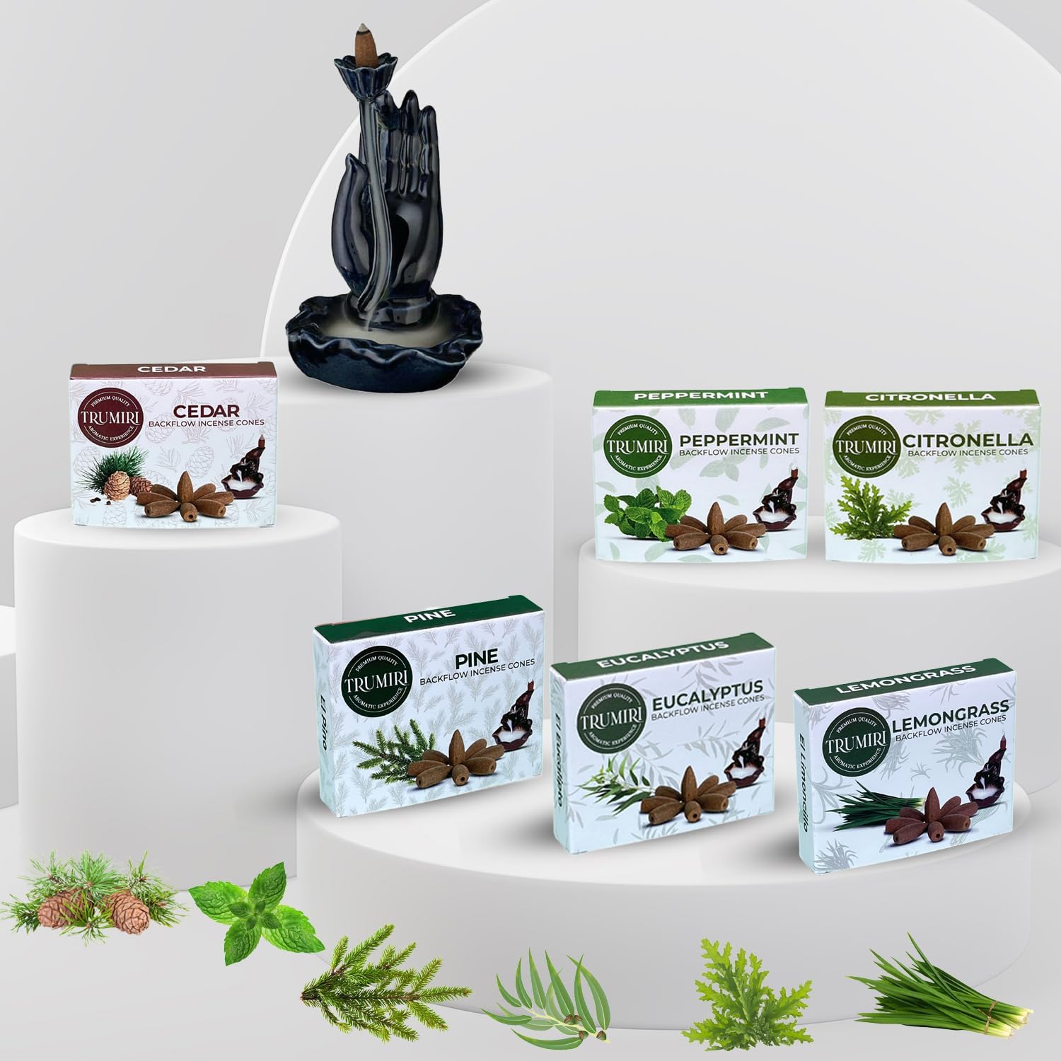 Leafy Backflow Incense Cones Variety Pack 60