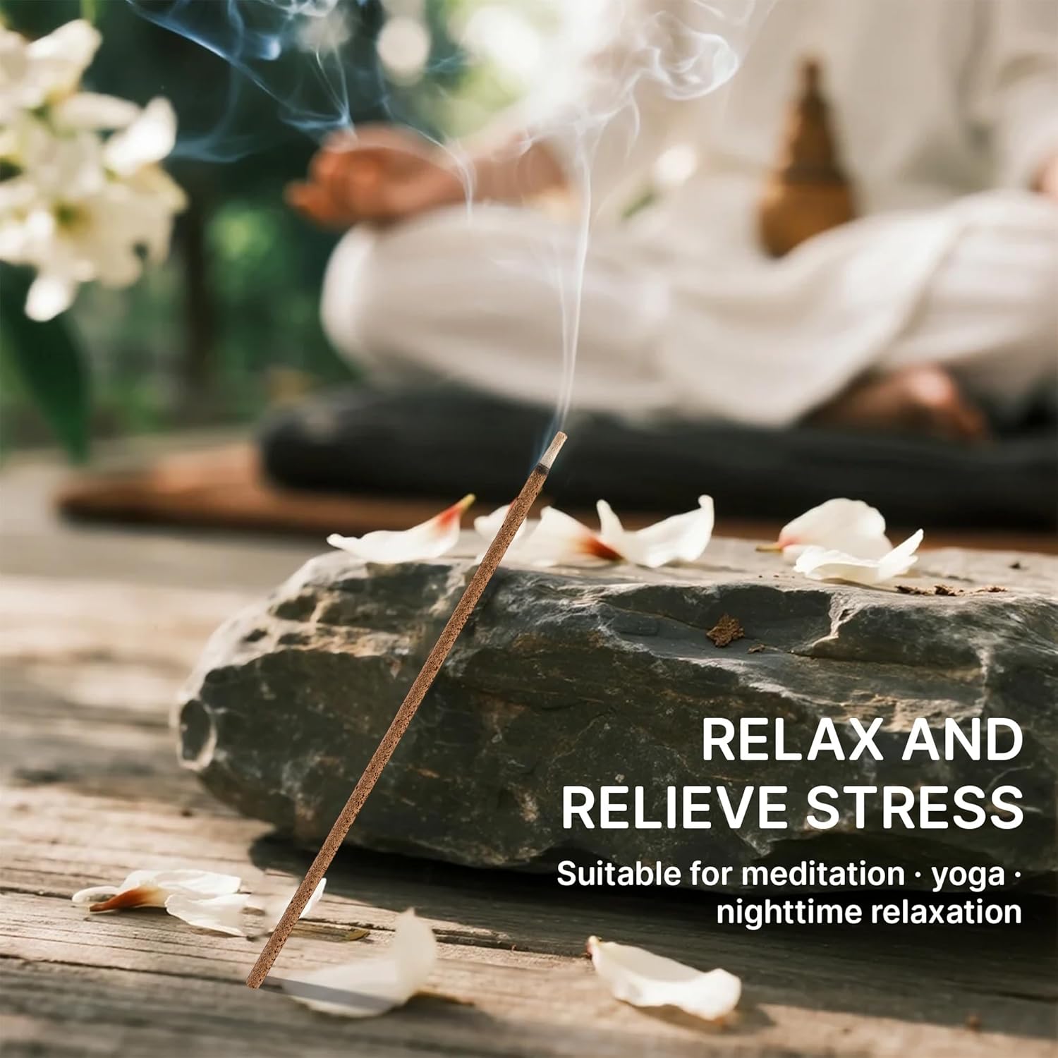 Ceoighe 210 Sticks Sandalwood Incense 6 Inch Pure Natural for Meditation and Relaxation