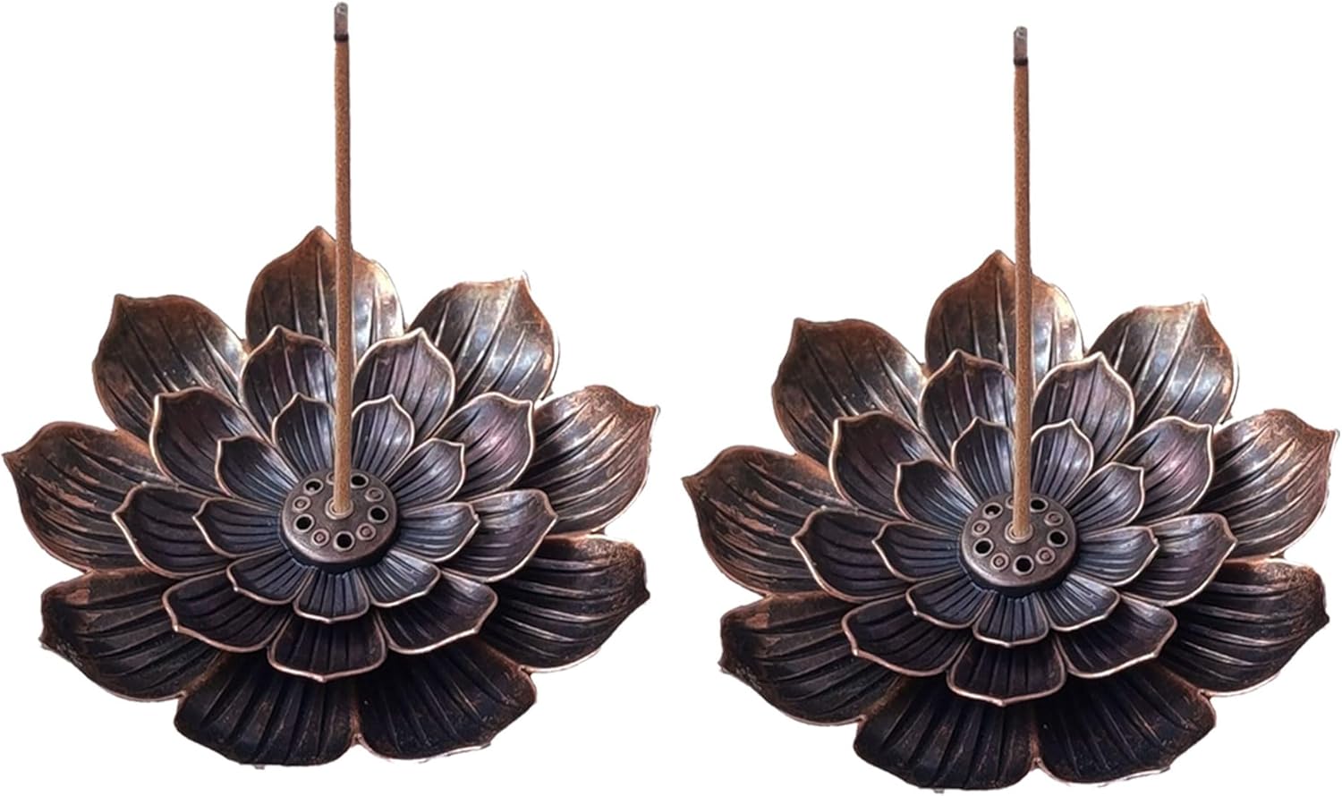HIPASLO Incense Holder Burner 2 Pack Bronze