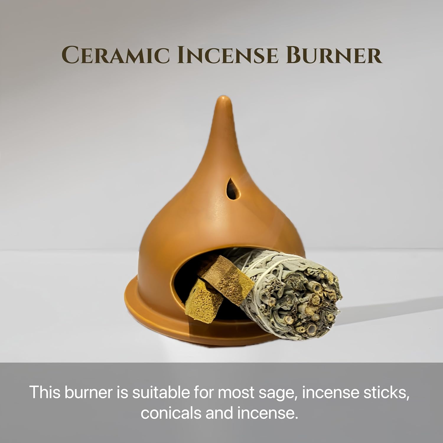 HOVOL 3-in-1 Ceramic Incense Burner Holder
