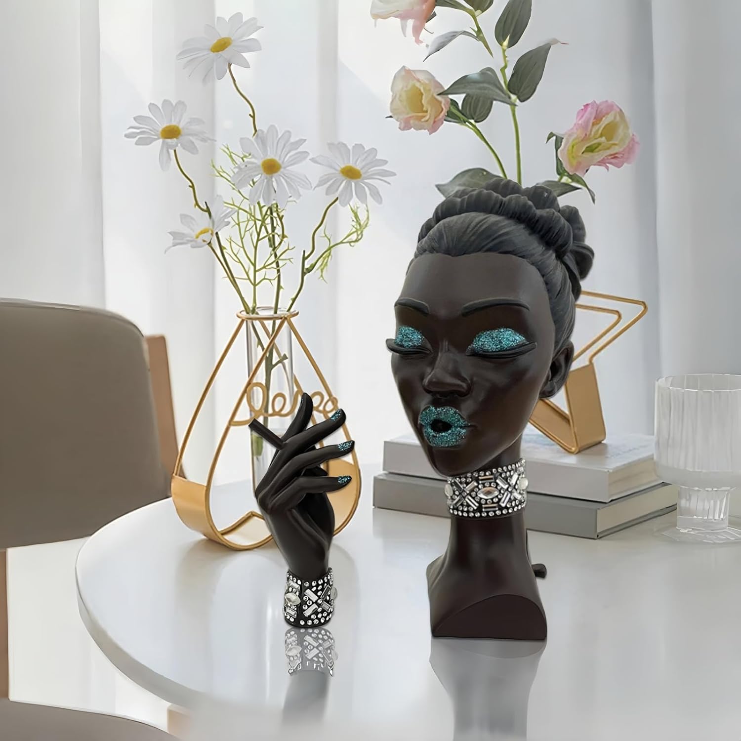 Elegant Head Incense Burner for Black Woman