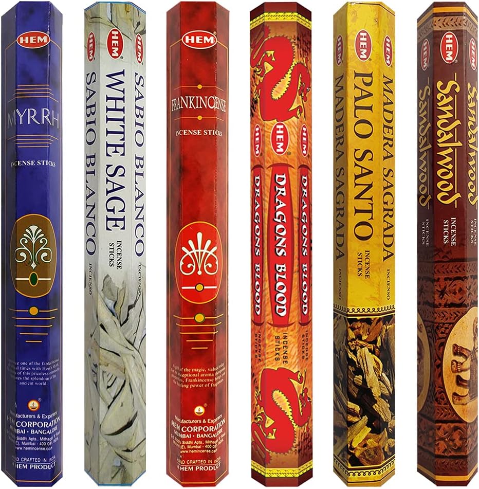 Hem Incense Sticks Variety Pack with Holder