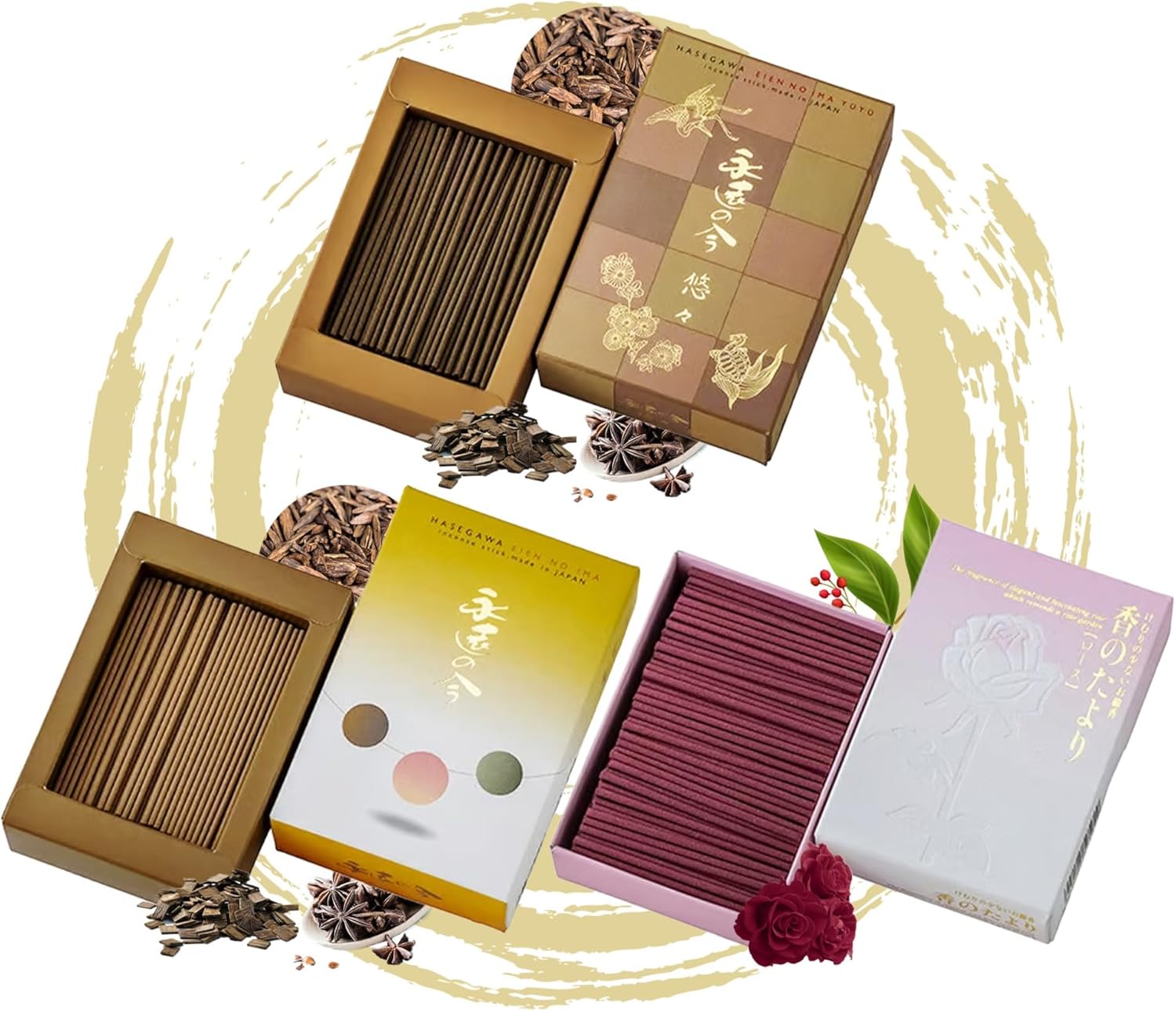 Hasegawa Original Japanese Low Smoke Incense Variety Pack
