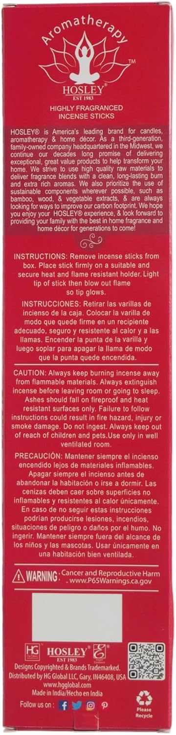 Hosley 120 Pack Strawberry Incense Sticks
