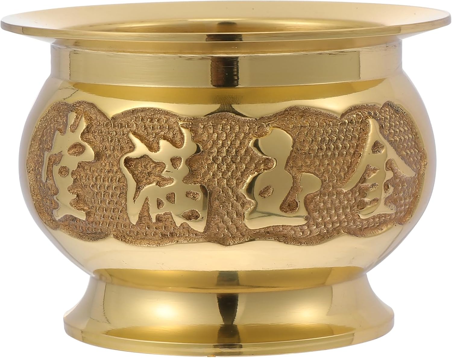 HEALLILY Buddhist Incense Holder Copper Offering Bowl Decor