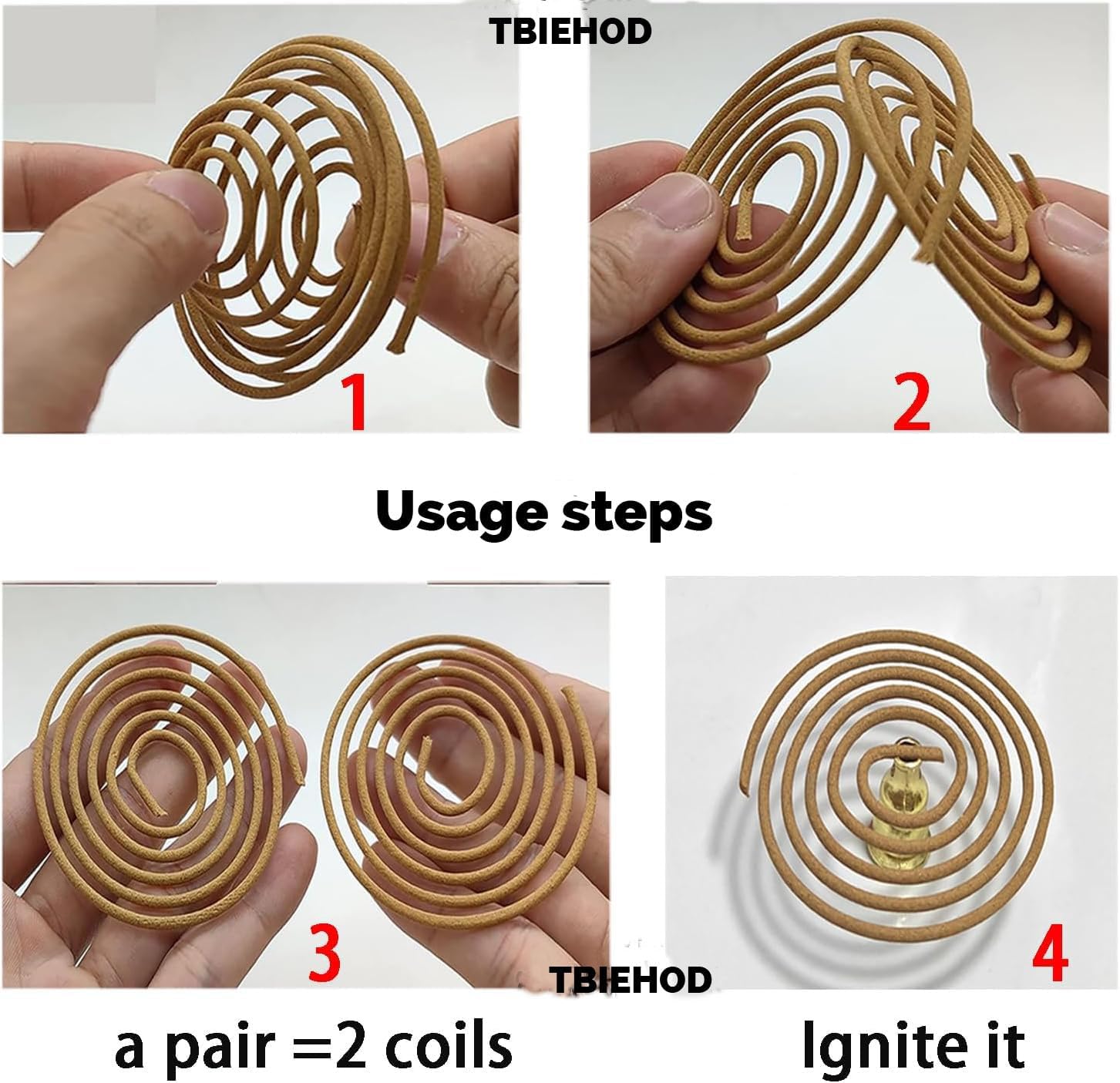 Natural Agarwood Coils Incense 40PCS Long Lasting 2 Hours