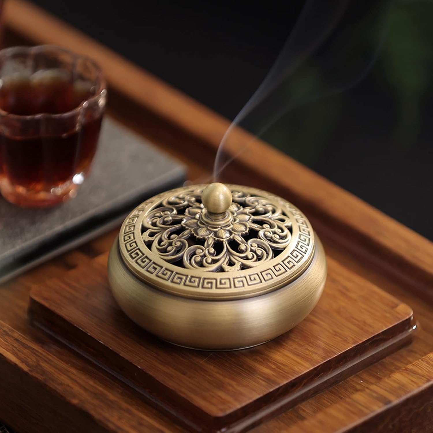 Copper Incense Burner with 16Pcs Tool Kit for Incense Making - Perfect for Yoga Meditation