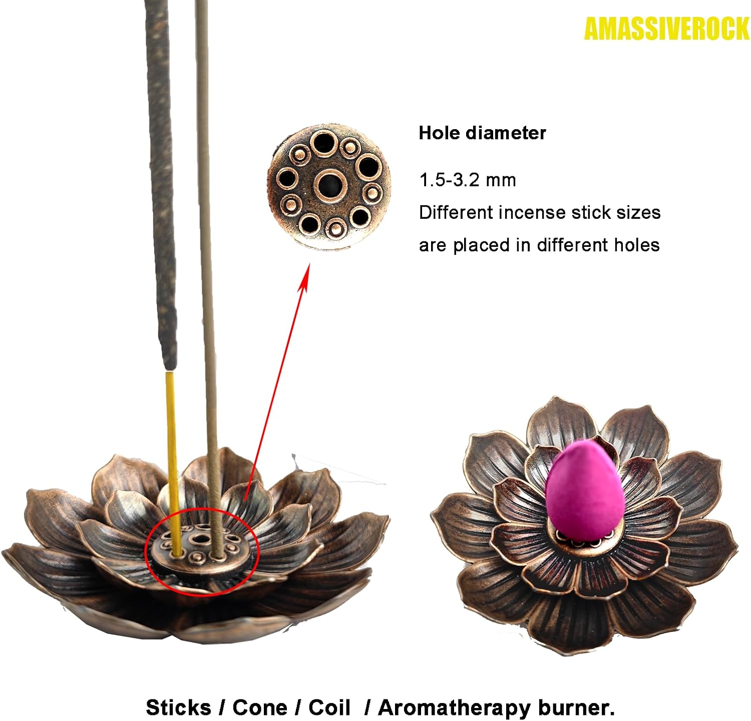 Citronella Incense Cones 50 Pack With Backflow Holder