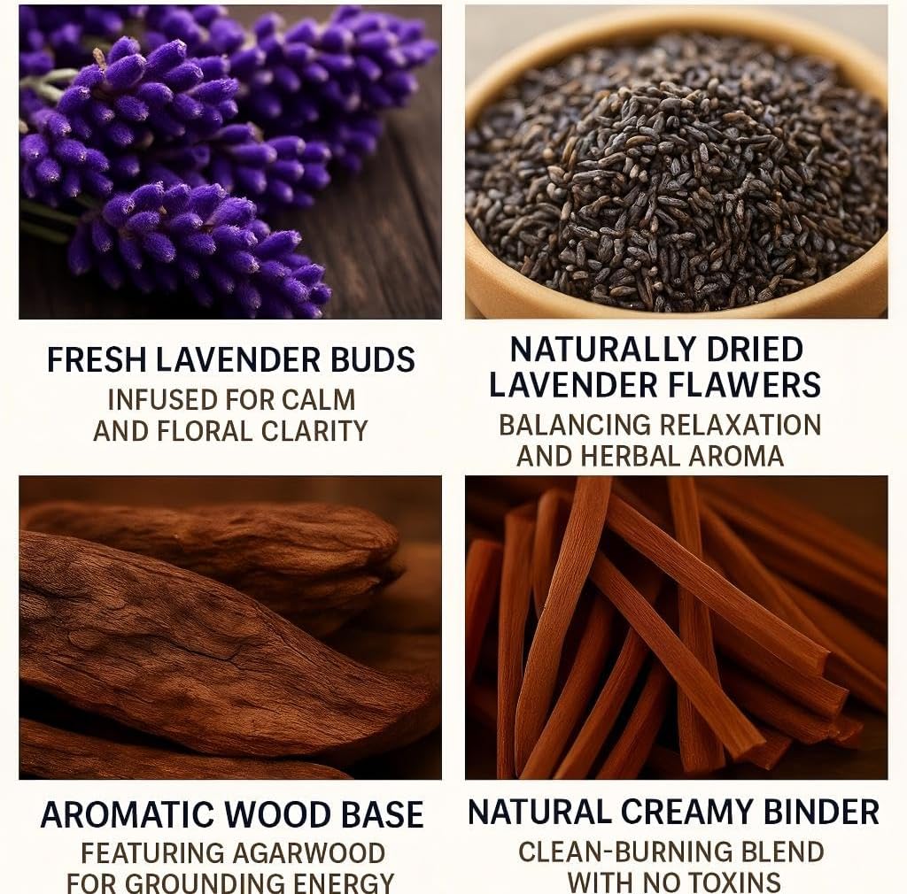 Lavender Agarwood Incense Sticks Pack of 200 Pet-Friendly Natural Aromatherapy for Meditation Relaxation