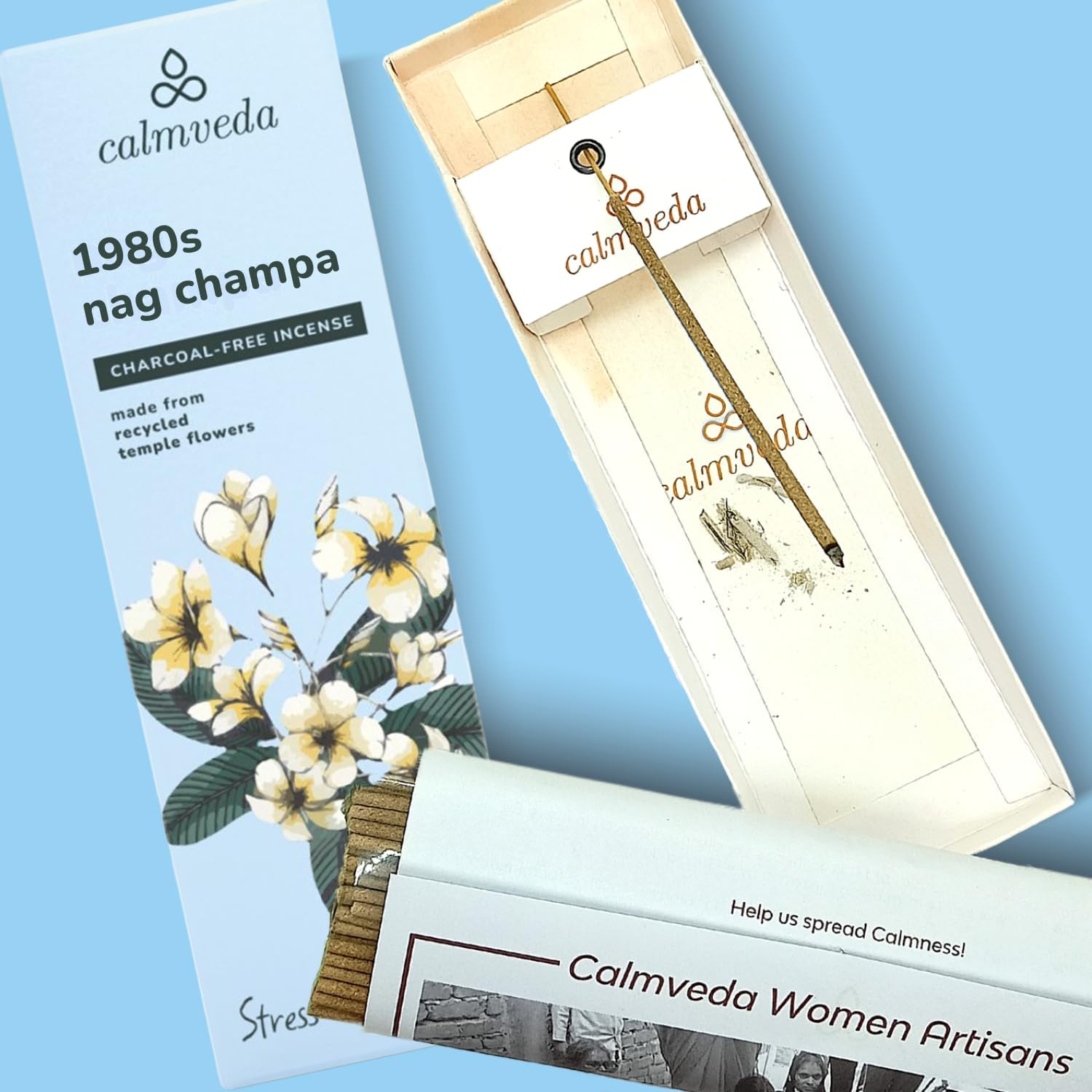 Calmveda 1980s Nag Champa Incense Sticks 80 Sticks