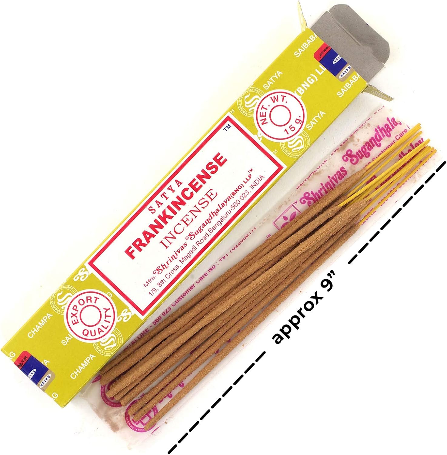 Satya Sai Baba Nag Champa Frankincense Incense Sticks - 12 Pack