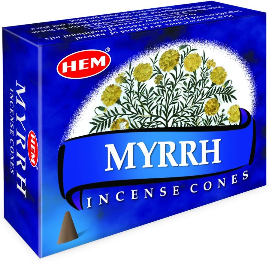 HEM Myrrh Incense Cones Pack of 12