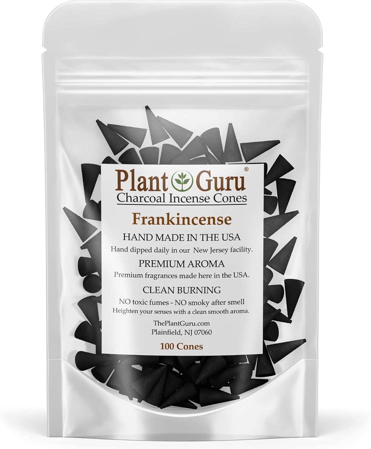 Frankincense Charcoal Incense Cones 100 Pack Handmade