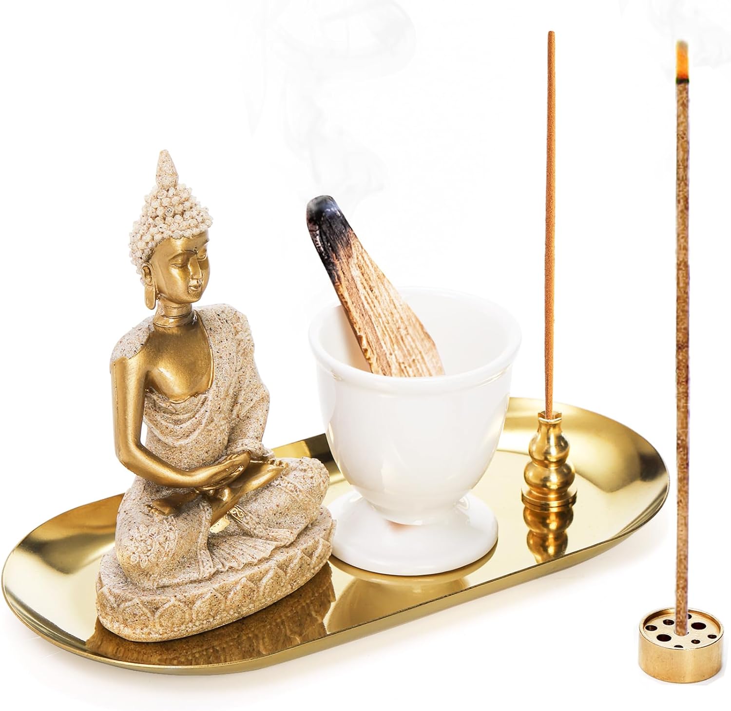 TOPZEA 6 in 1 Incense Holder Set for Meditation and Yoga