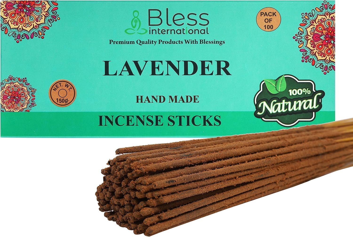 Bless Lavender 100 Natural Hand Dipped Incense Sticks 100 Sticks