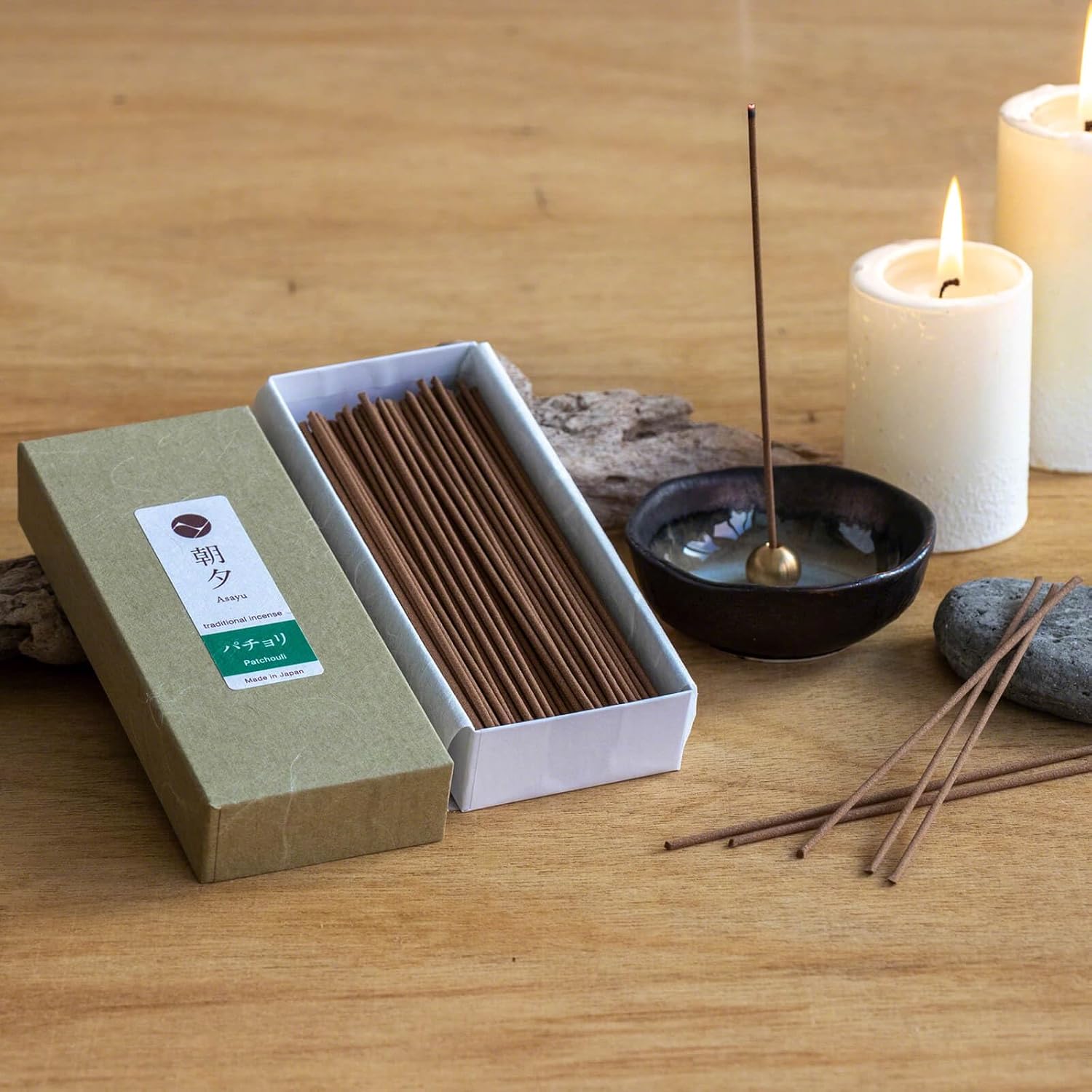 Asayu Japan Patchouli Incense Sticks 40gr for Relaxation and Meditation