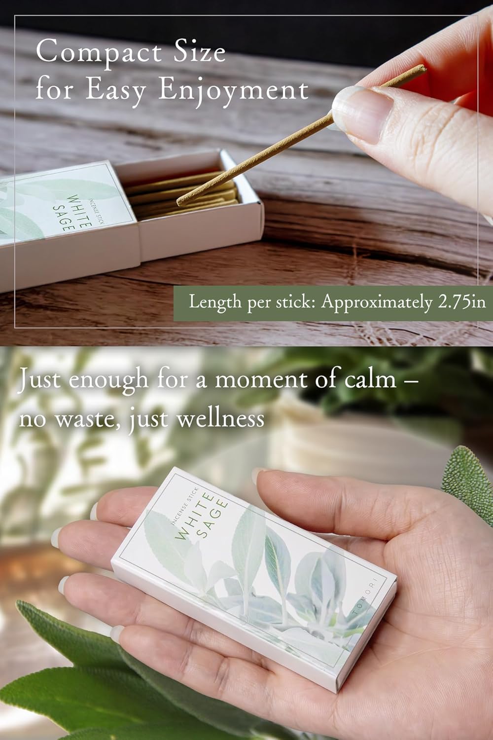 White Sage Incense Sticks 30pcs Organic for Meditation and Relaxation