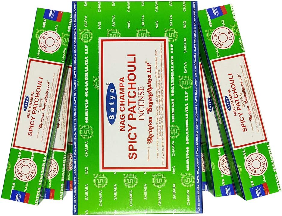 Satya Spicy Patchouli Incense Sticks Economy Pack