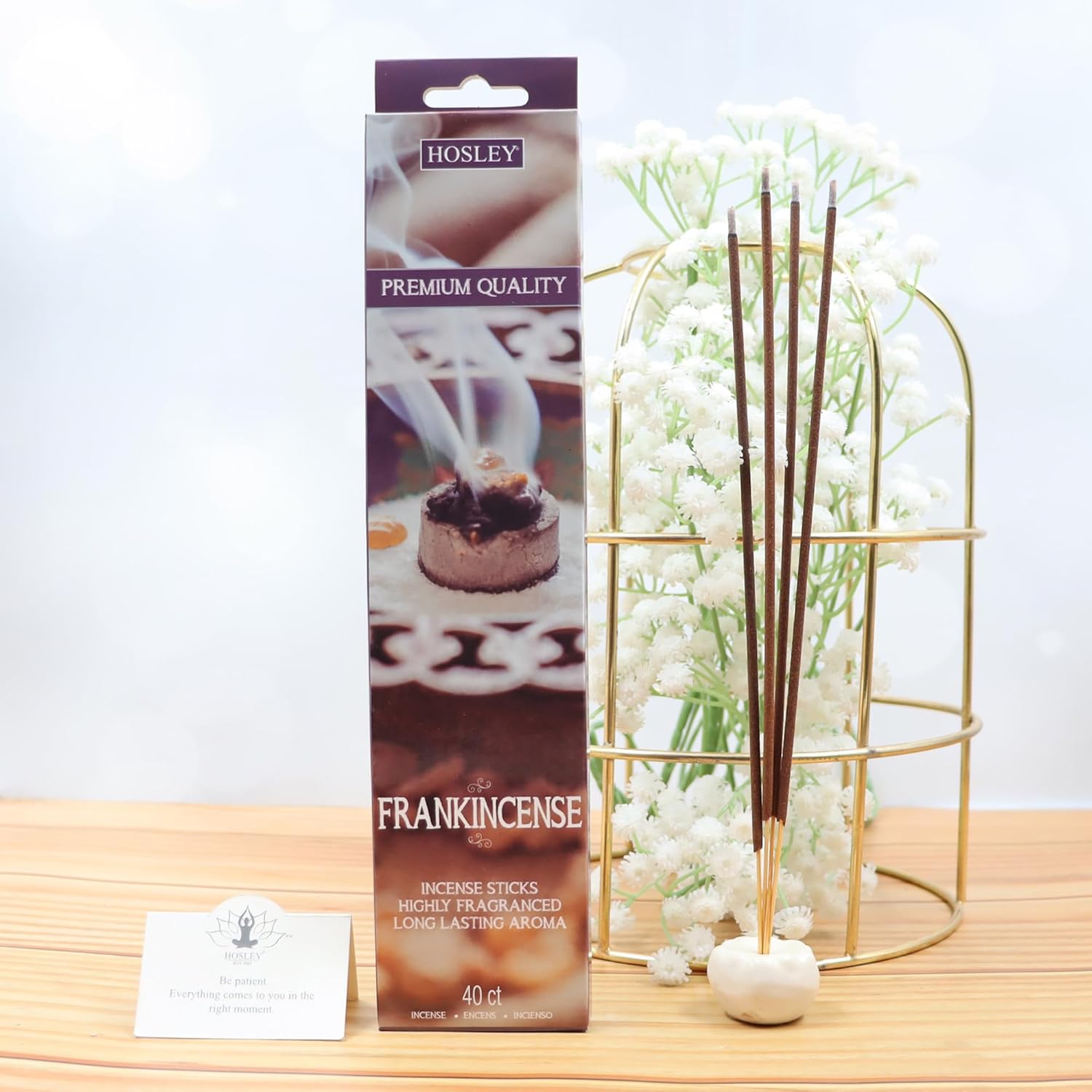 Hosley Frankincense Incense Sticks 240 Pack for Wellness