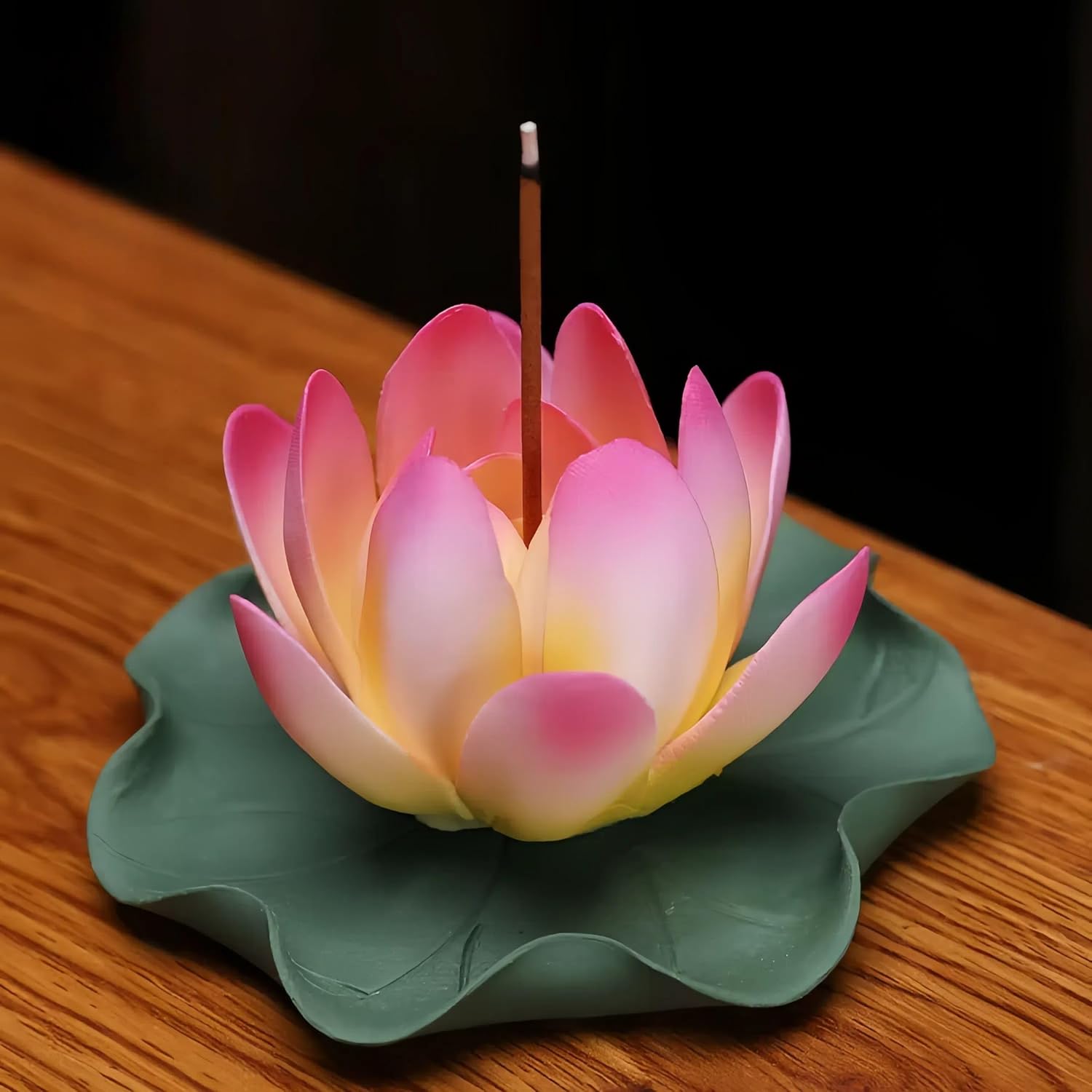 Pink Ceramic Lotus Incense Burner - Decor Fragrance Holder