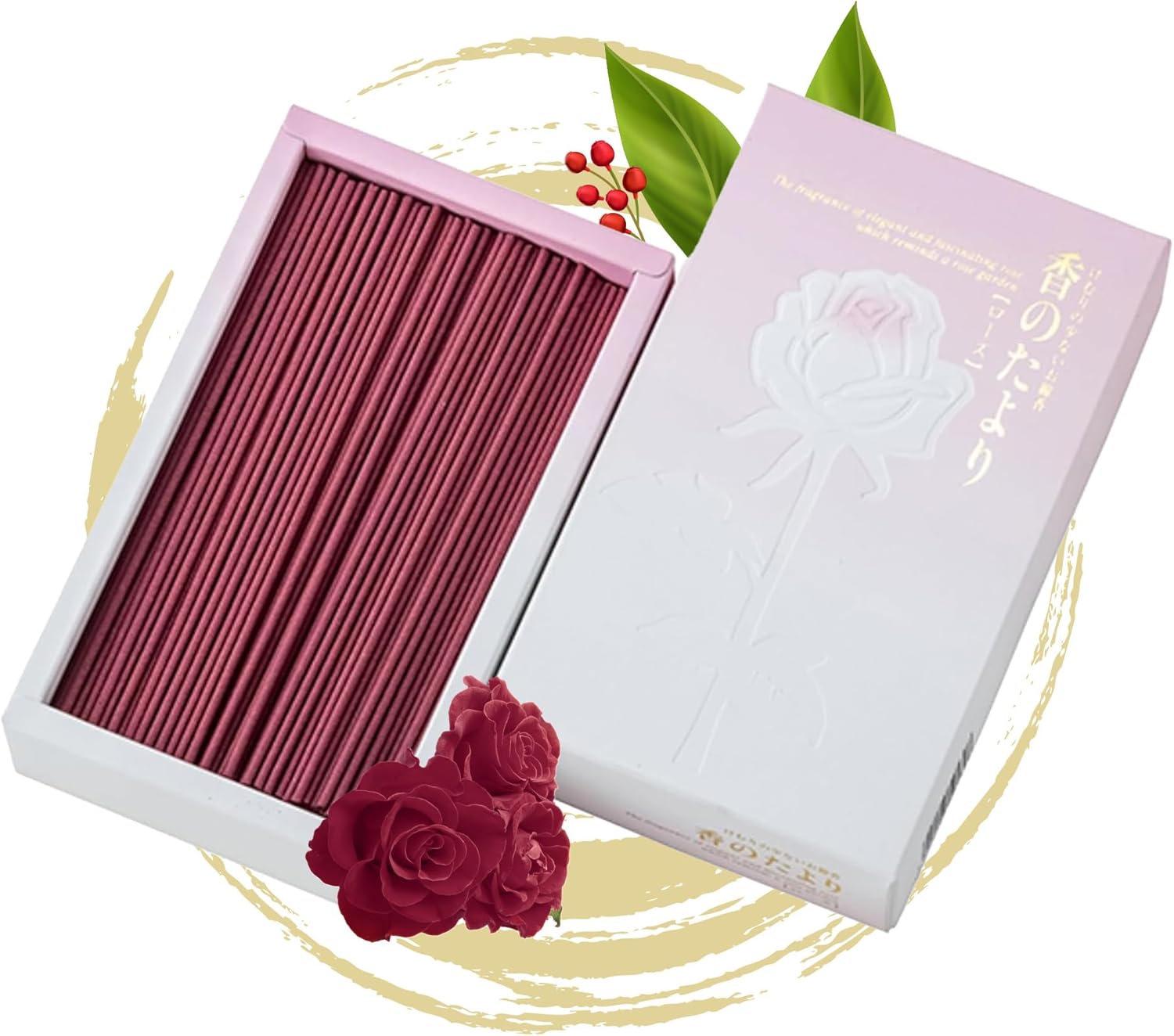 Hasegawa Rose Scent Incense Stick 25-Minute Burn 160g
