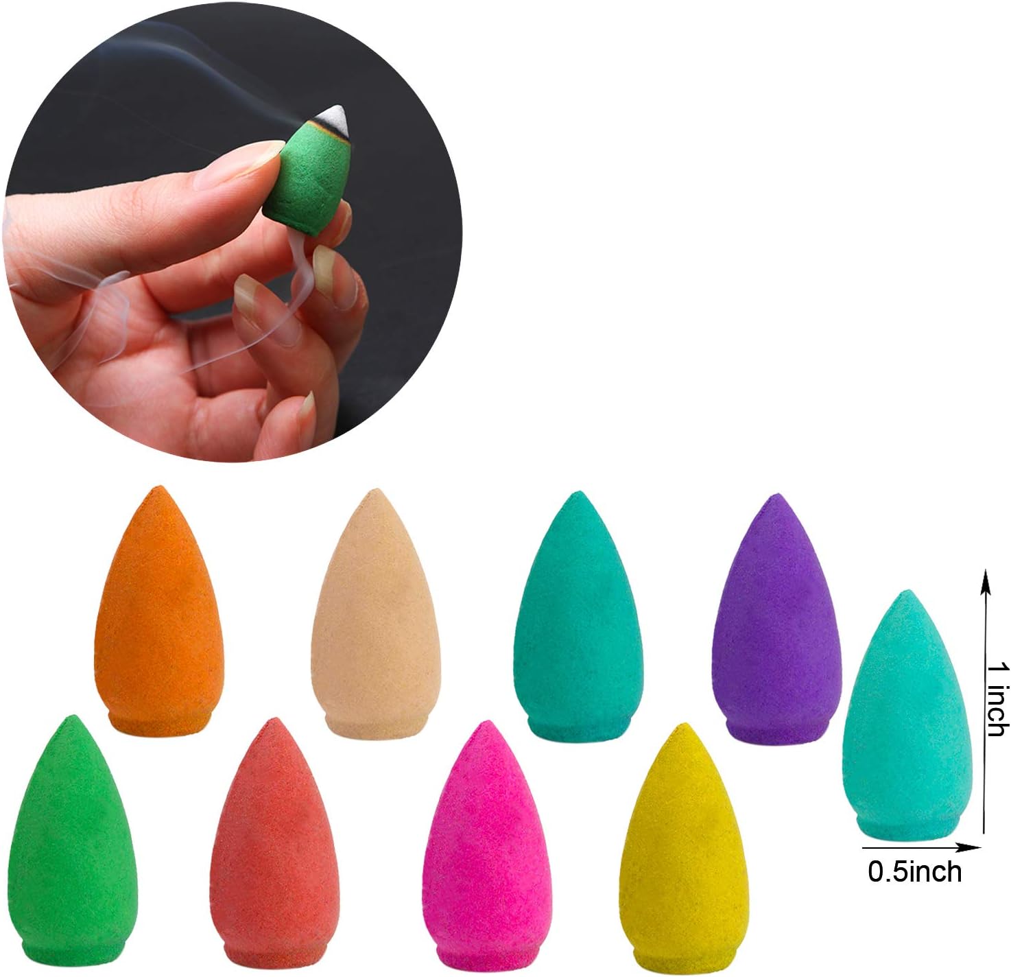 Aneco 180 Backflow Incense Cones 10 Mixed Natural Scents