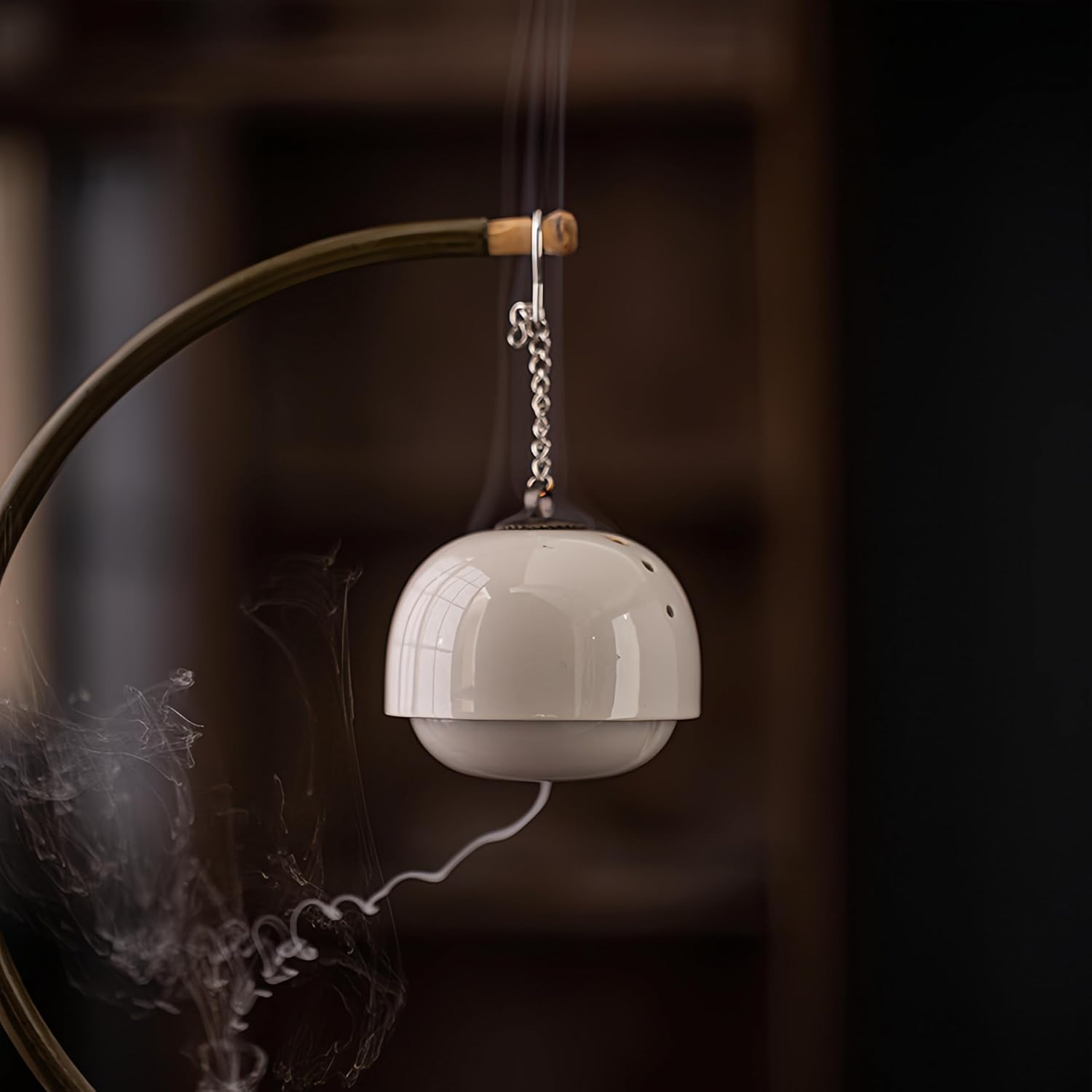 Ceramic Hanging Incense Burner - Automatic Rotating