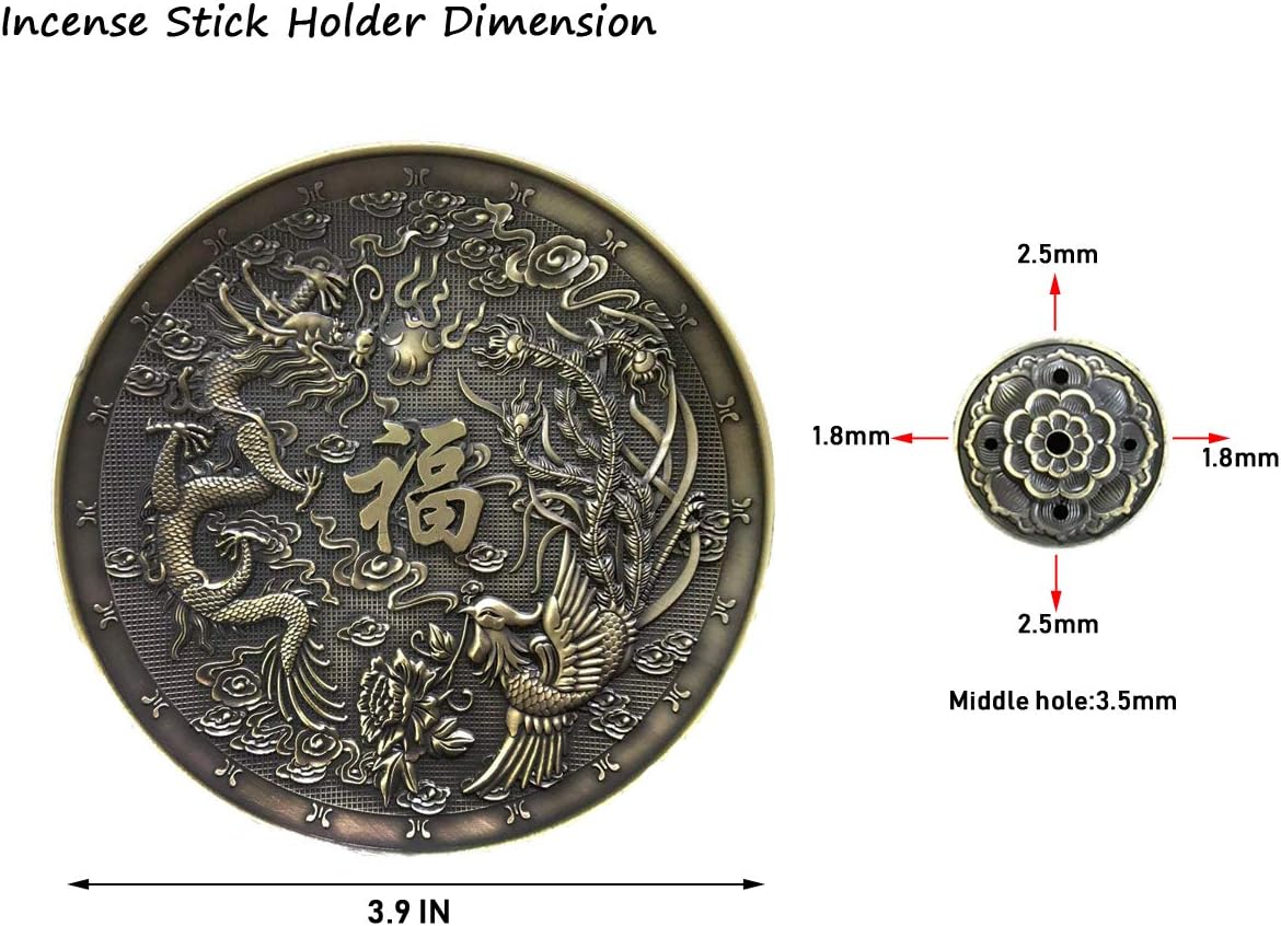 OTOFY Tibetan Buddha Incense Burner Holder with Gourd
