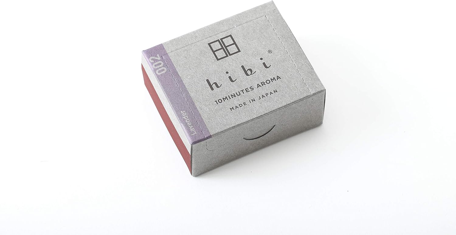 Hibi Box of 30 Incense Matches Lavender