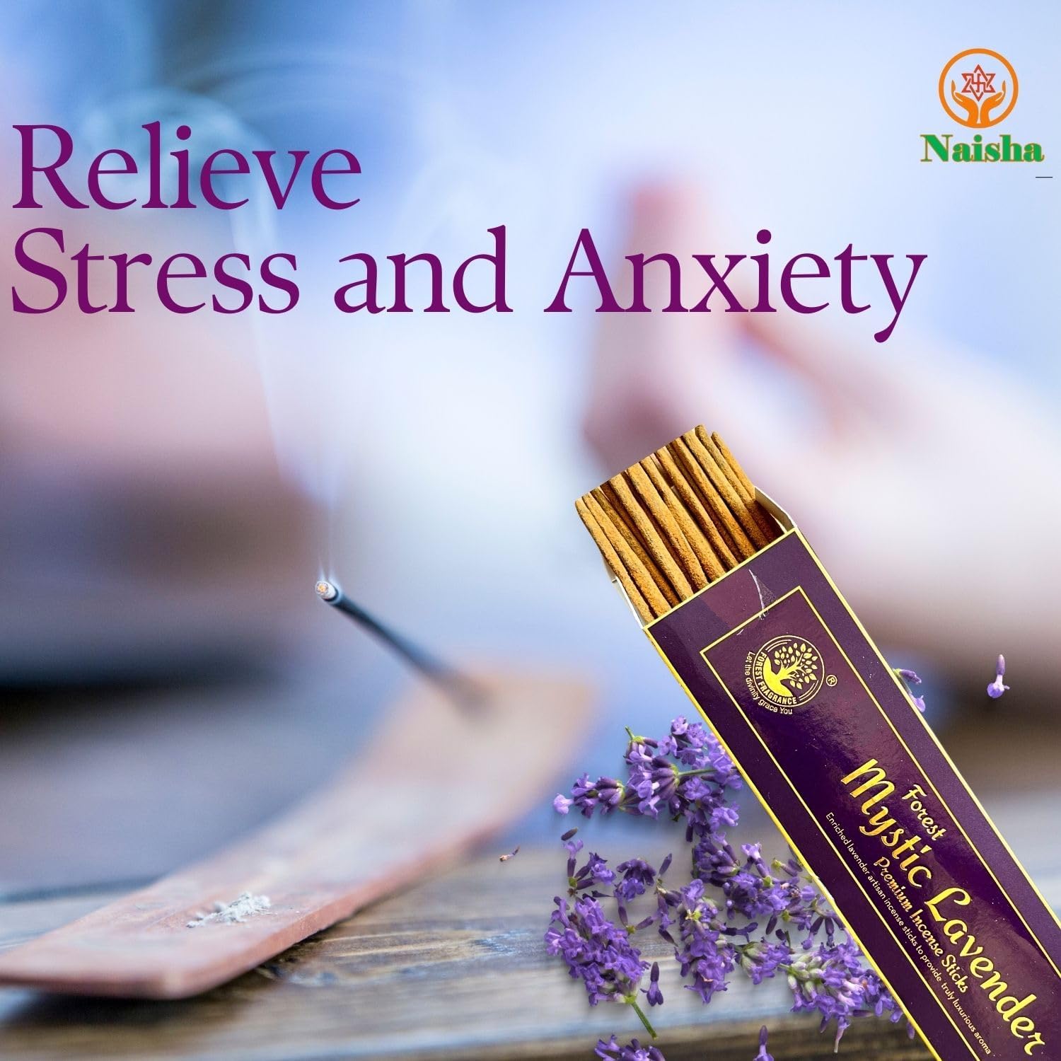 Naisha Incense Sticks Set of 4 for Purification and Meditation