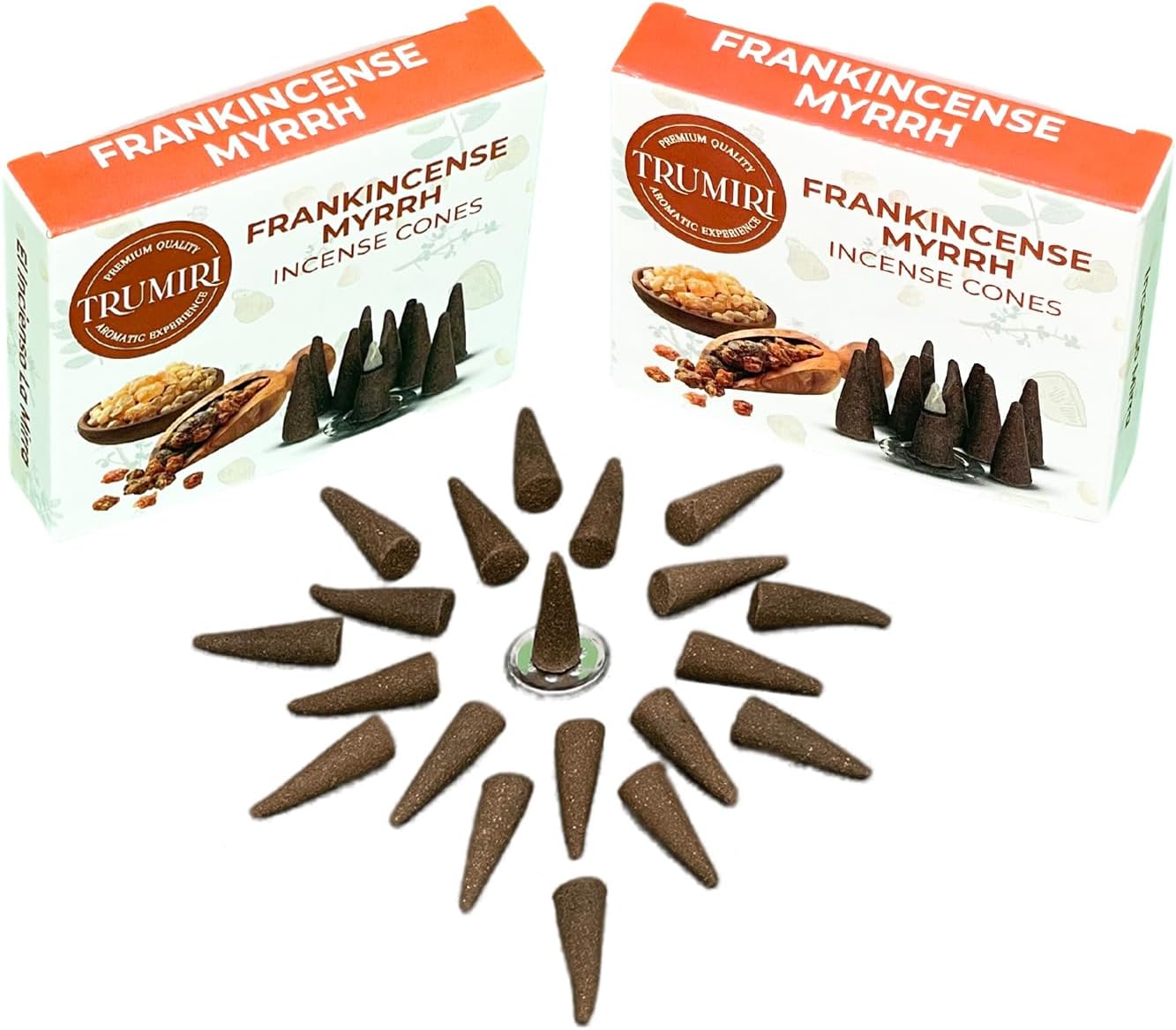 Frankincense Myrrh Incense Cones - 60 Pack