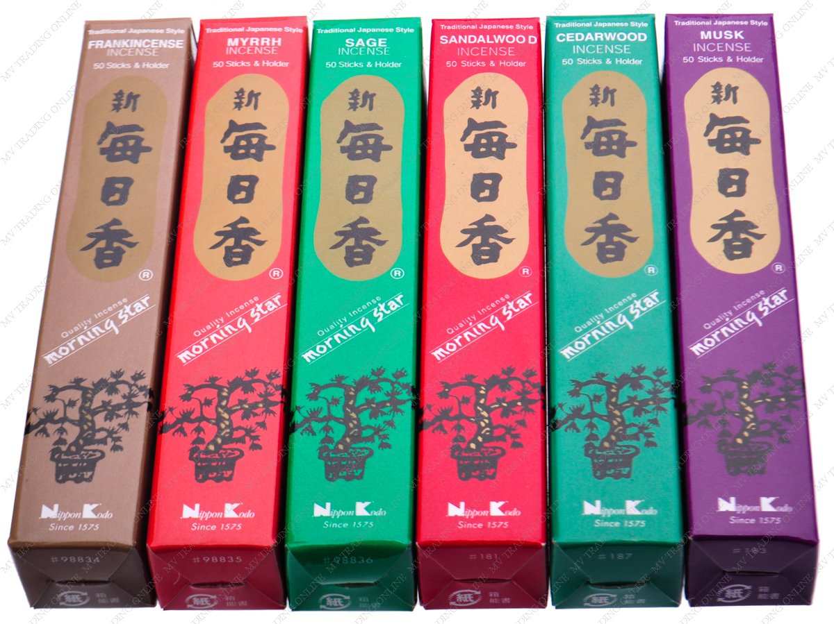 Morning Star Japanese Incense Sticks 6 Box of 50