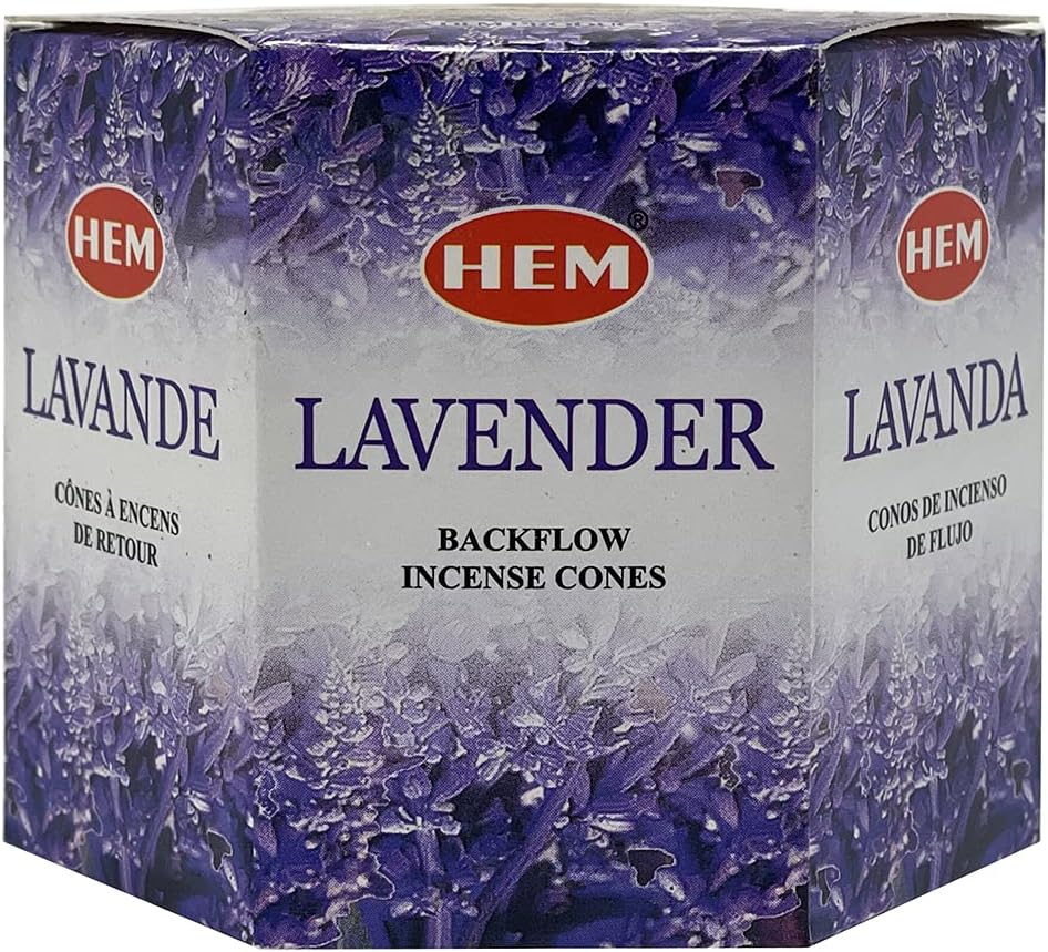 TRUMIRI Lavender Incense Cones 40 Pack for Waterfall Fountain