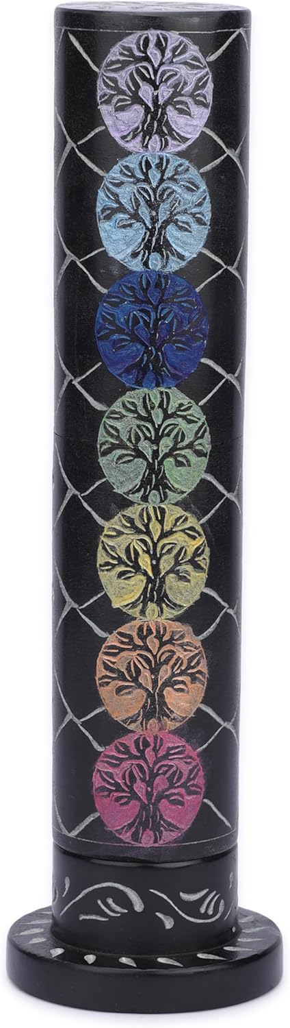 Ajuny Incense Holder Tree of Life Black Marble 105 Inch