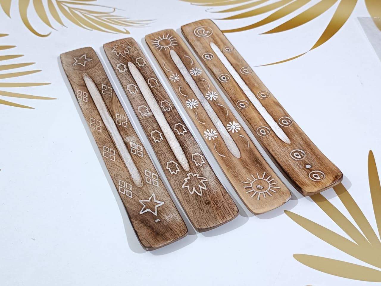 Wooden 2 in 1 Pentacle Incense Holder 5 Inch