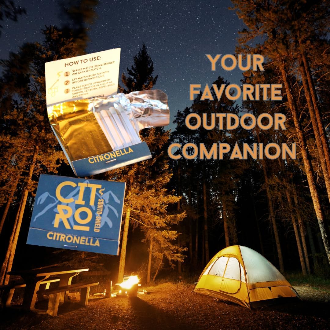 Citro Citronella Scented Matches - Outdoor Use