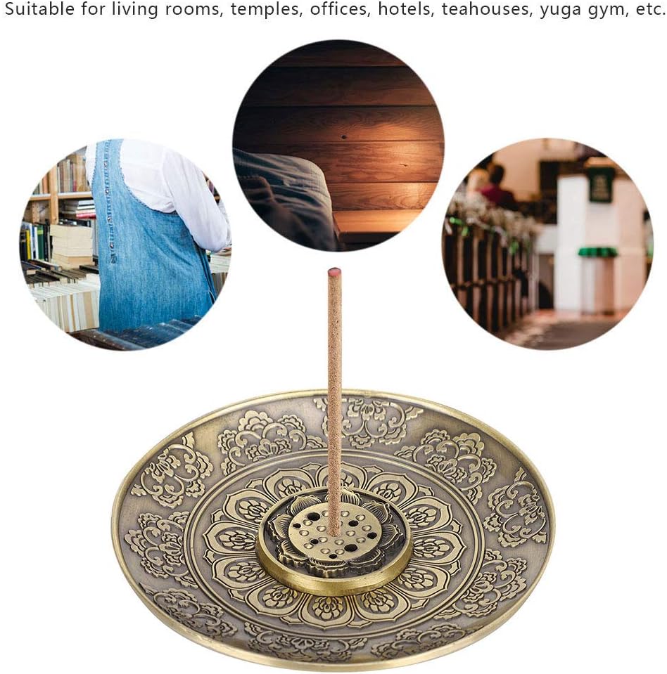 Luxurious Bronze Lotus Incense Holder with 9 Holes
