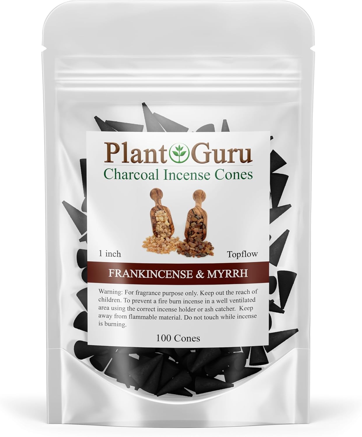Frankincense Myrrh Charcoal Incense Cones 100 Pack