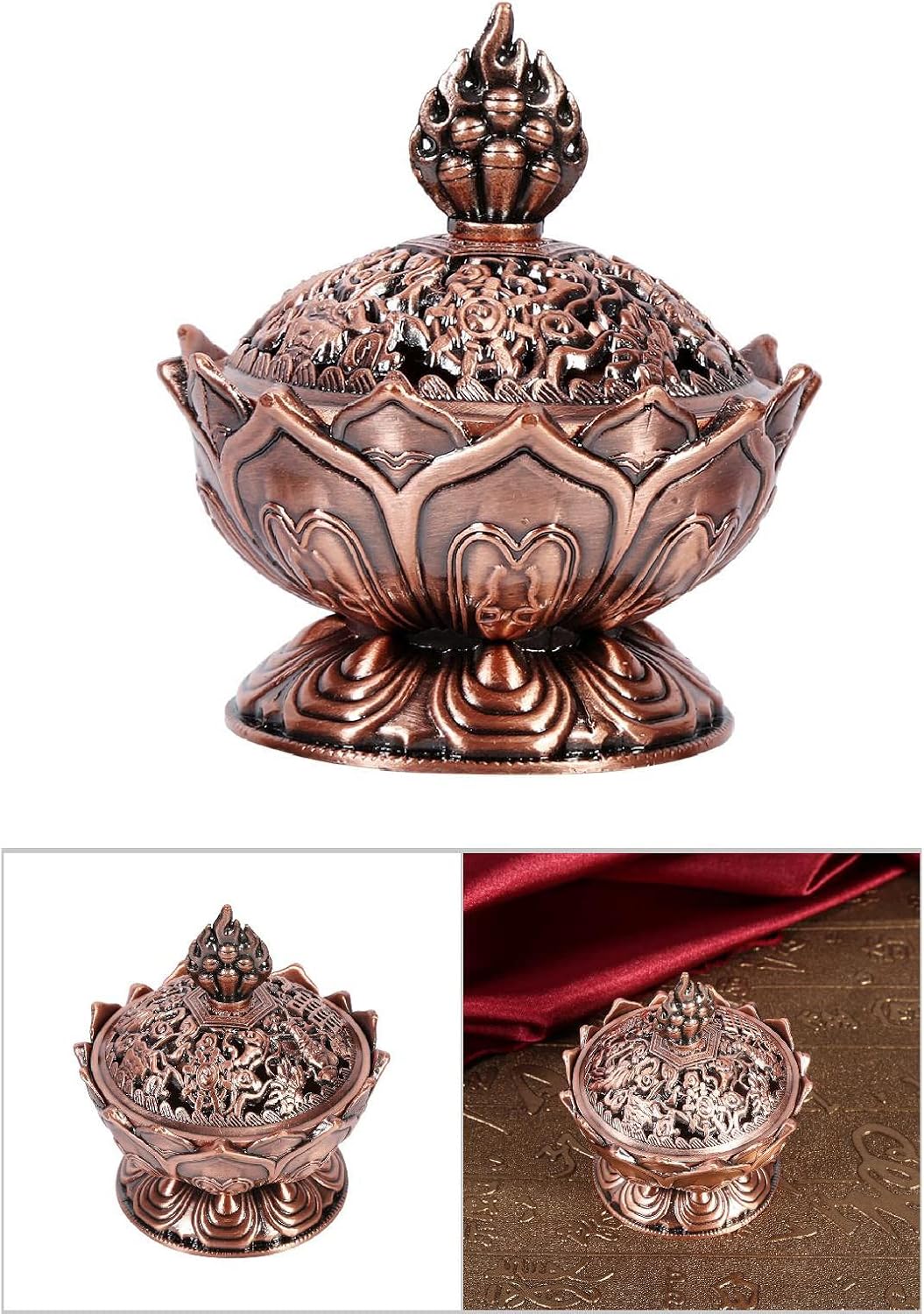 Vintage Lotus Incense Burner Holder