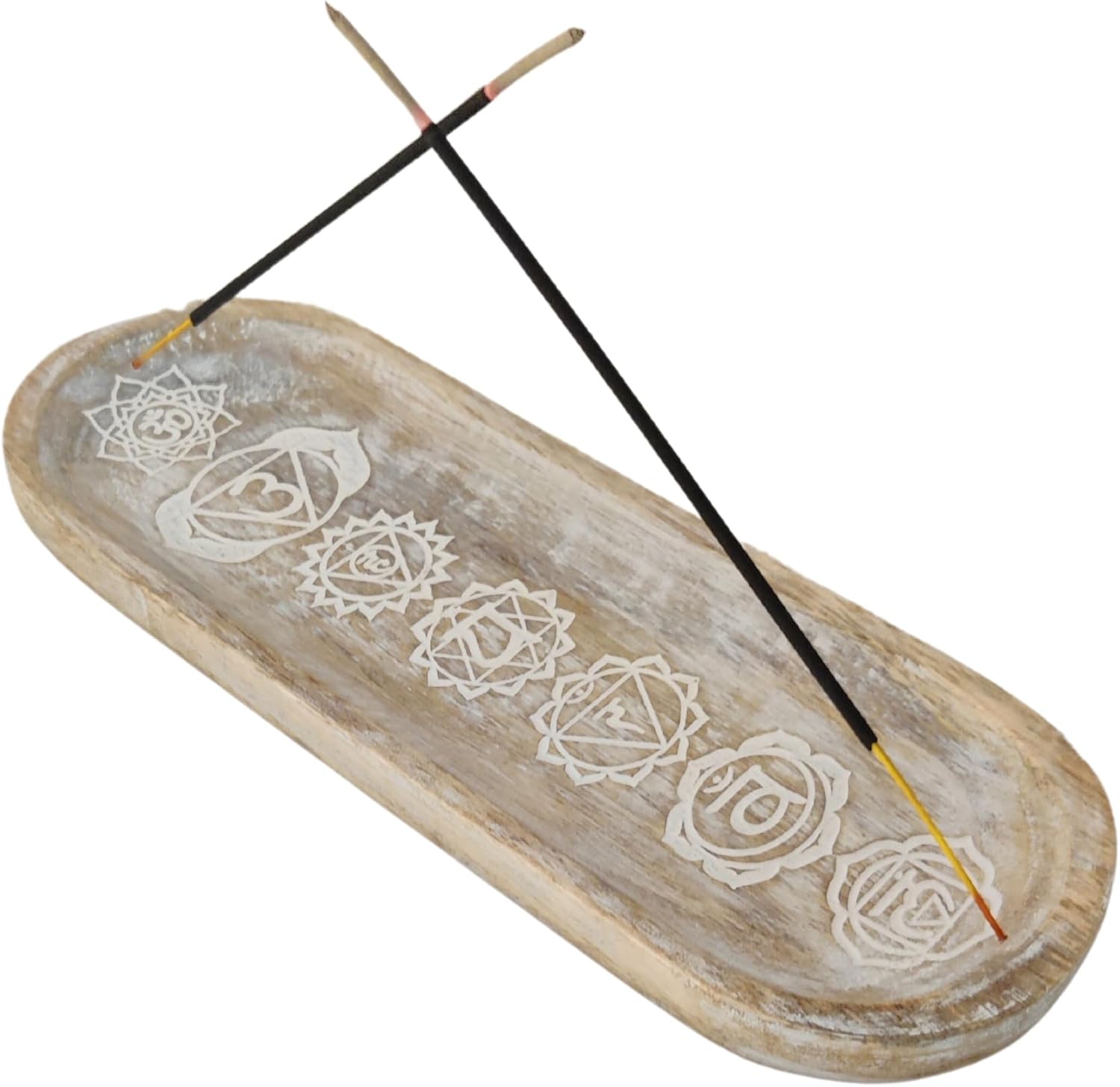 Vaniya Crafts Wooden Boat Shape Incense Holder Stand