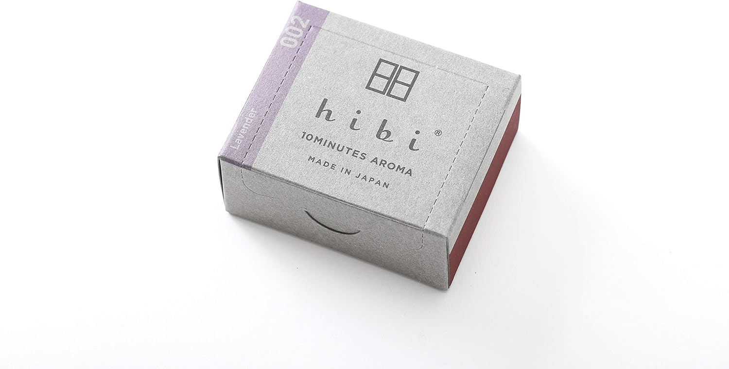 Hibi Box of 30 Incense Matches Lavender