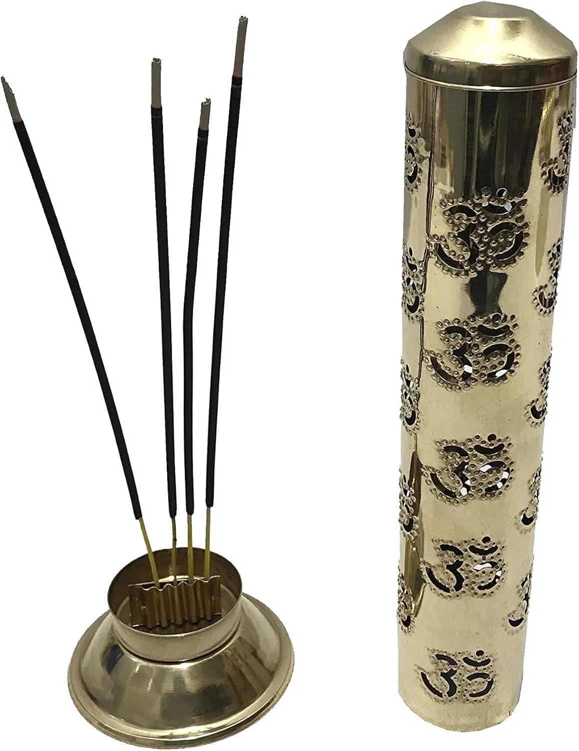 Gavya International Brass Incense Holder Stick Tower Burner Stand 102 Inch Height