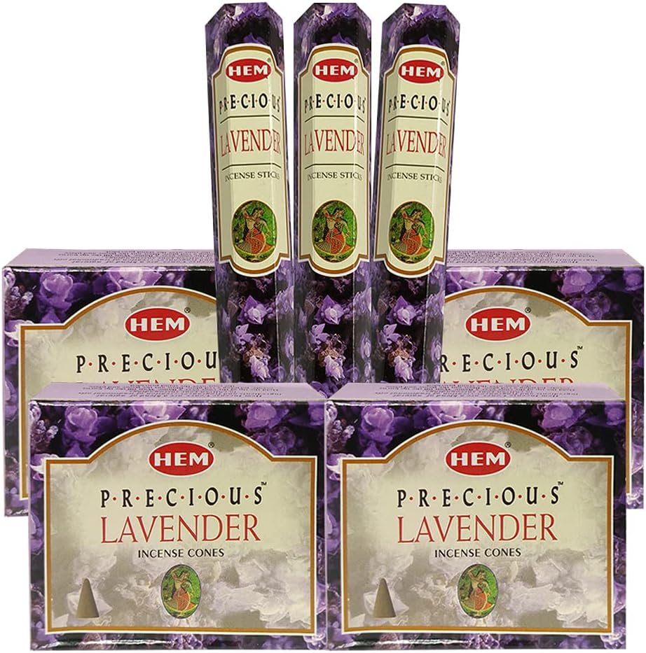Lavender Incense Sticks and Cone Holder Variety Pack