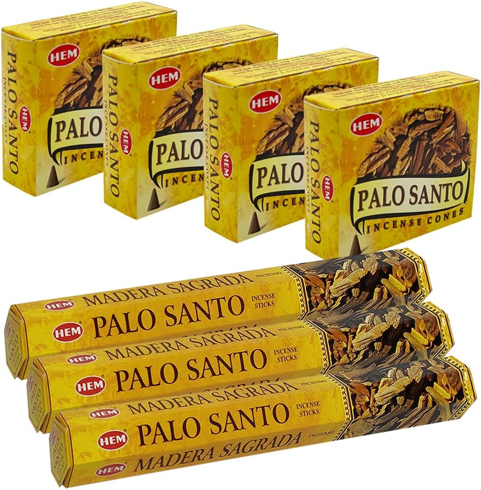 TRUMIRI Palo Santo Incense Sticks and Cones Bundle with Burner Holder