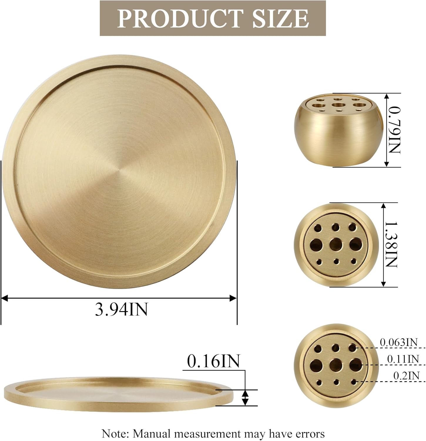 2 in 1 Incense Burner with Ash Catcher and Brass Holder