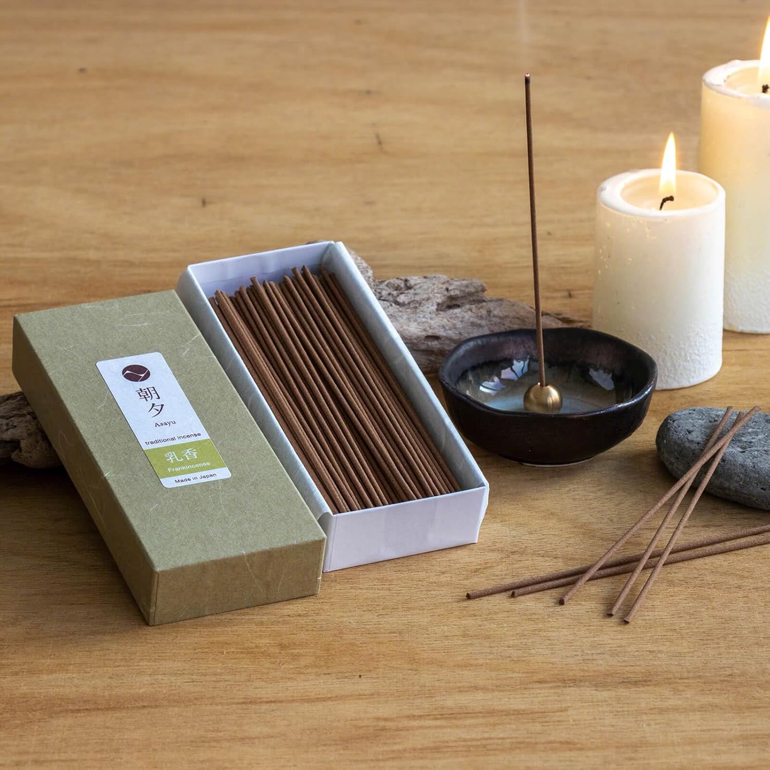 Asayu Japan Frankincense Incense Sticks for Yoga and Meditation