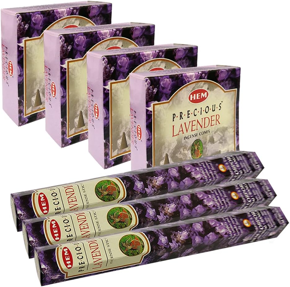 Lavender Incense Sticks and Cone Holder Variety Pack